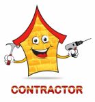 Building Contractor Shows Real Estate Builder Construction Stock Photo