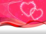 Pink Hearts Background Means Love Special And Valentine
 Stock Photo