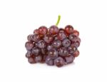 Red Grape Isolated On Over White Background Stock Photo