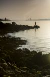 Beaches Near Ferragudo, Portugal Stock Photo