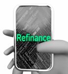 Refinance Online Means Web Site And Debt 3d Rendering Stock Photo