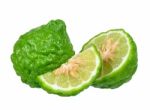 Bergamot Fruit Isolated On The White Background Stock Photo