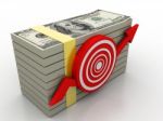 Dollar Graph Target Stock Photo