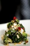 Healthy Broccoli Salad Is Ready To Serve Stock Photo