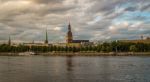 View Of The Old Town Of Riga From The River Side Stock Photo