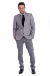 Handsome Successful Business Man In Suit Full Lenth Stock Photo