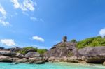 Rock Symbol Of Similan Islands In Thailand Stock Photo