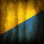 Old Grunge Flag Of Ukraine Stock Photo