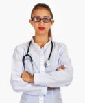 Young Doctor With Stethoscope Stock Photo