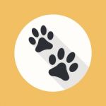 Paw Flat Icon Stock Photo