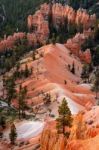 Scenic View Into Bryce Canyon Southern Utah Stock Photo