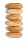 Traditional Baguette On White Background Stock Photo