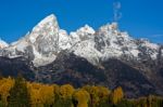 Autumn Colours In The Lee Of The Grand Tetons Stock Photo