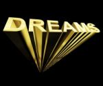 Golden Dreams Text Stock Photo