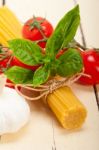 Italian Basic Pasta Ingredients Stock Photo