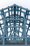 Structure Of Steel Roof Stock Photo