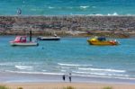 Bude, Cornwall/uk - August 15 : Beach And Harbour In Bude In Cor Stock Photo