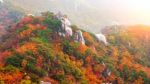 Bukhansan Mountains In Autumn,seoul In South Korea Stock Photo