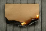 Burning Paper Stock Photo