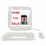 Home Sale Online Stock Photo