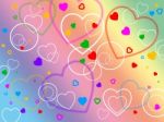 Color Heart Shows Valentine Day And Affection Stock Photo