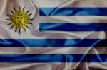 Uruguay Grunge Waving Flag Stock Photo