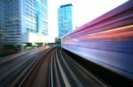 Fast Sky Train Stock Photo