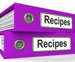 Recipes Folders Means Meals And Cooking Instructions Stock Photo