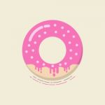 Retro Flat Donut Stock Photo