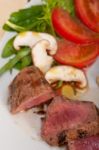 Beef Filet Mignon Grilled With Vegetables Stock Photo