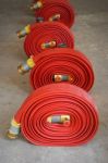 Red Hose Fire Stock Photo