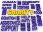 3d Imagen Charity Concept In Word Collage Stock Photo