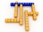 3d Leadership In Word Cloud Stock Photo