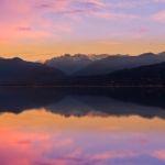 Lake Maggiore And Swiss Alps Stock Photo