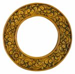 Oval Wood Frame Stock Photo