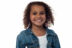 Cheerful Little Girl Posing Stock Photo