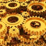 3d Rendering Gears Background Stock Photo