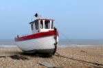 Fishing Boat On The Beach At Dungeness Stock Photo