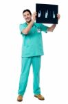 Radiologist Man Checking Xray Stock Photo