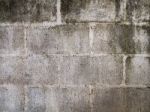 Old Hollow Brick Wall Stock Photo