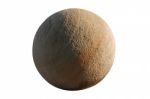 Shade Of Light Brown Stone Ball On White Background Stock Photo