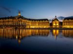 Miroir D'eau At Place De La Bourse In Bordeaux Stock Photo