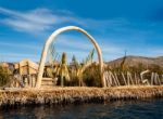 Uros - Floating Islands, Titicaca, Peru Stock Photo