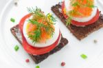 Salmon Appetizer Stock Photo