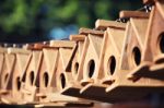 Wooden Bird House Stock Photo