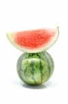 Watermelon White Background Stock Photo