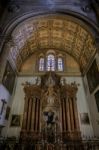 Interior View Of The Cathedral Of The Incarnation In Malaga Stock Photo