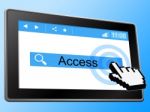 Access Online Represents World Wide Web And Accessible Stock Photo