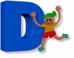 Letter D Boy Stock Photo