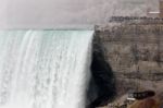 Beautiful Picture With The Niagara Falls In Winter Stock Photo